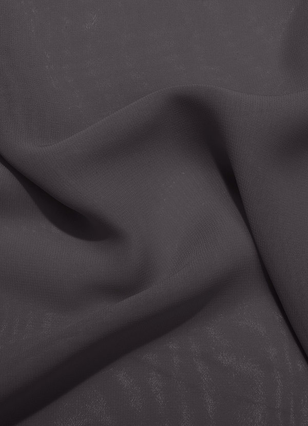 front Azazie Steel Grey Chiffon Fabric By the Yard