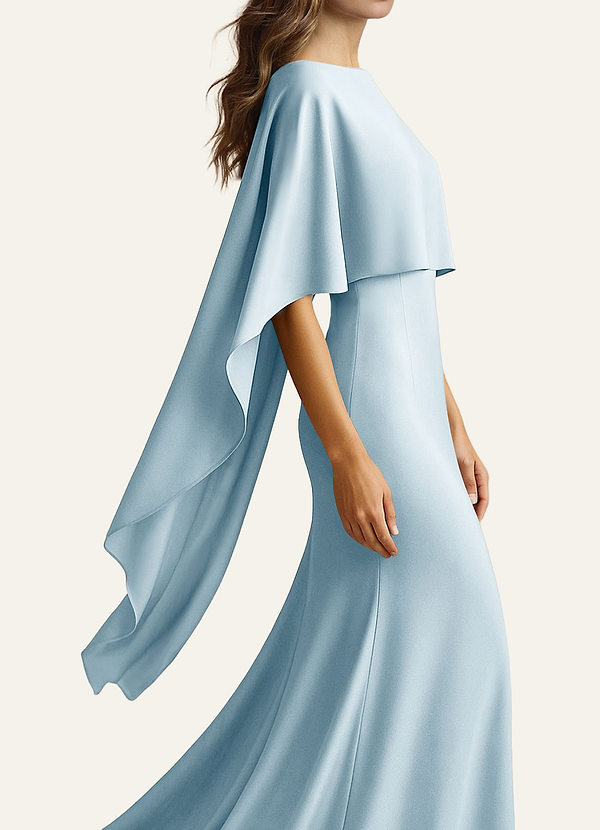 front Azazie Matching Color Stretch Satin Multiway Cape