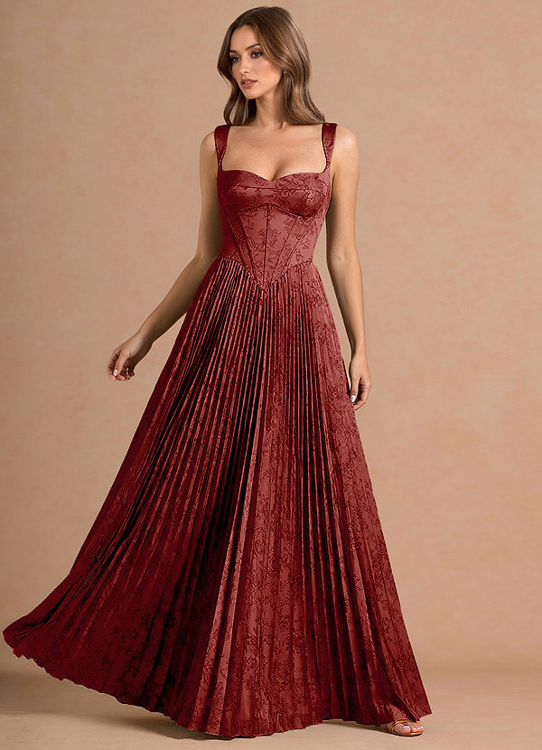 Isonelle Orange Red Maxi Dress image1