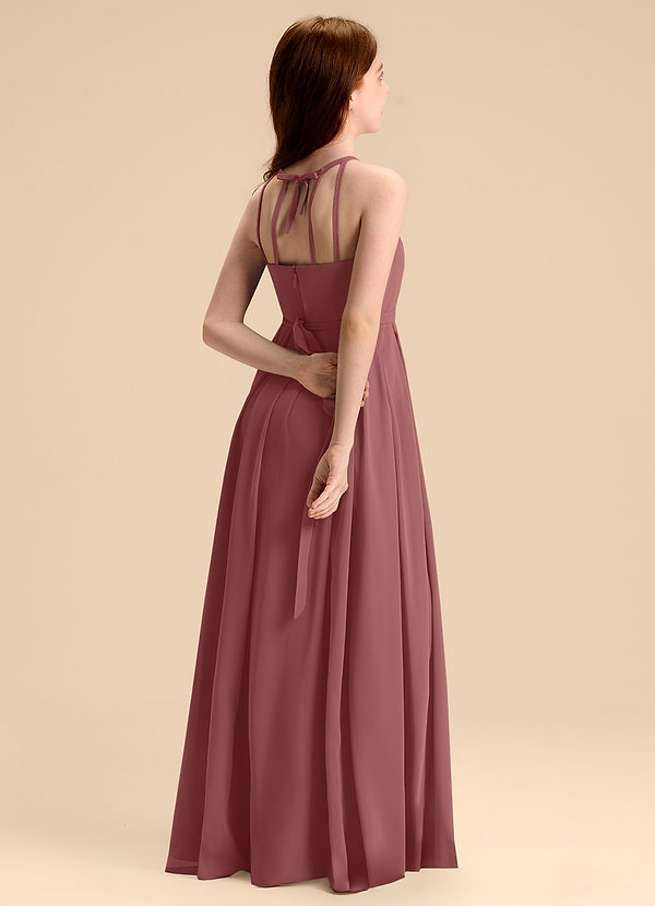 Azazie Arianthe Junior Abito A-Line in Chiffon Plissettato Ametista image1