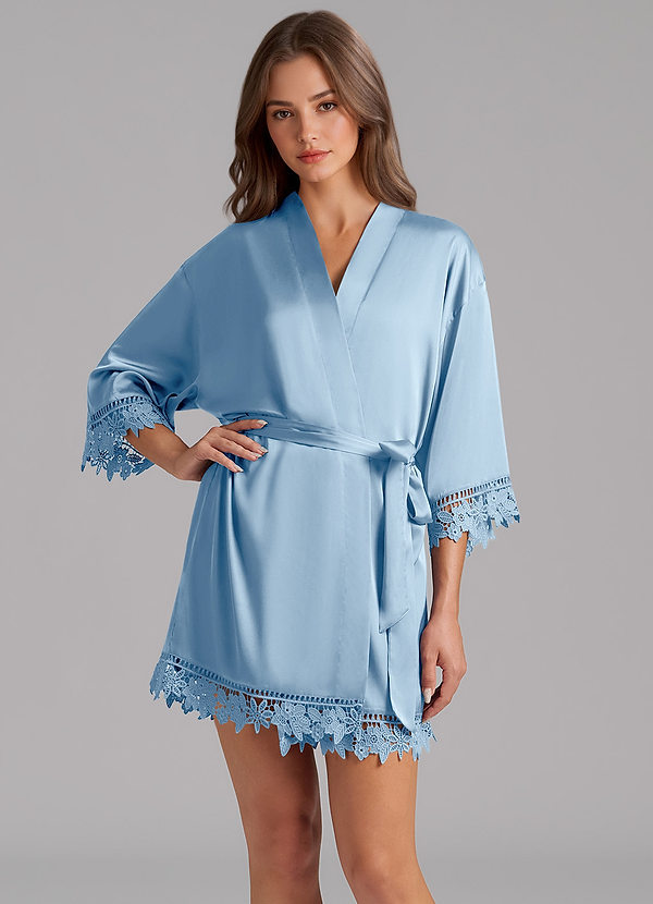 front Vestaglia in pizzo satinato coordinata