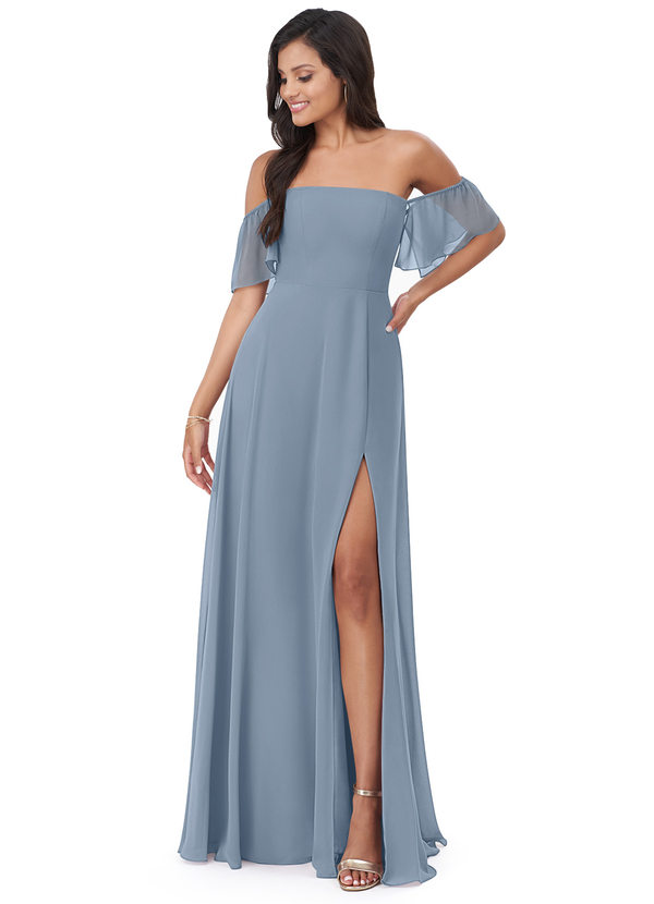 Dusty Blue Azazie Sue Bridesmaid Dresses | Azazie