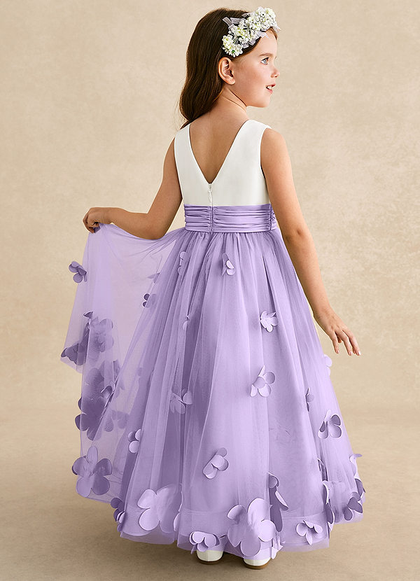 Azazie Vi Lilac A-Line Sleeveless Tulle Dress | Azazie