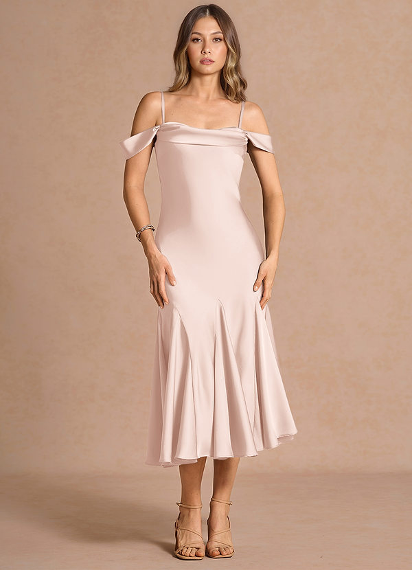 Araxie Blushing Pink Midi Dress image1