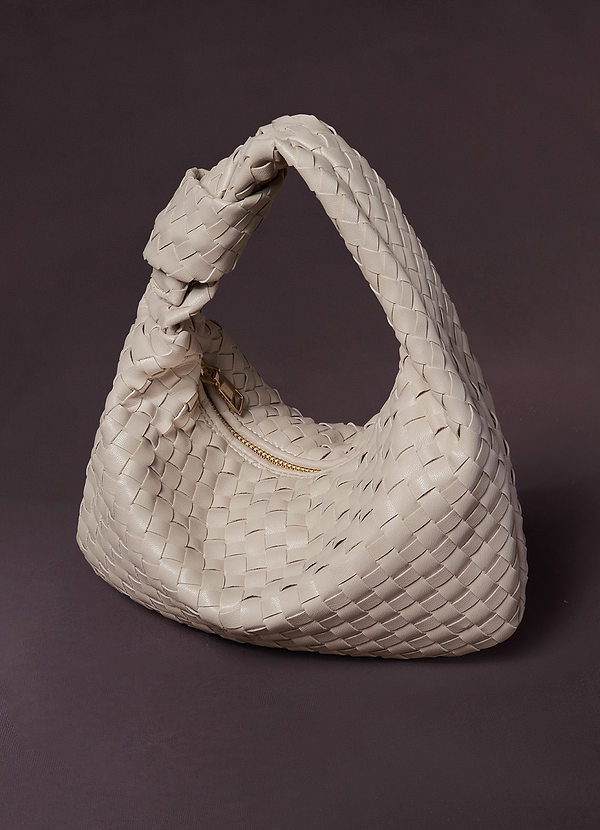 back Knitted Handle Knot Handbag