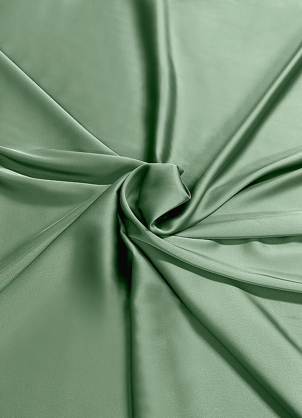 front Azazie Matcha Stretch Satin Fabric By the Yard