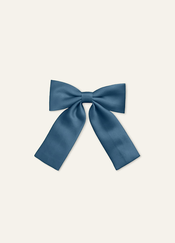 front Girls Satin Bow Hair Clip