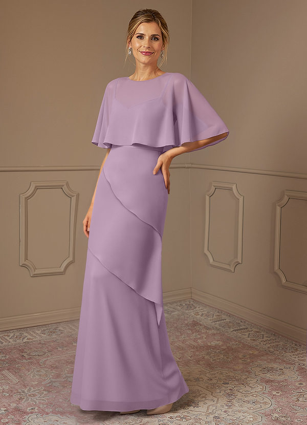 Azazie Bowie Mother of the Brides Dresses Wisteria A-Line Chiffon Dress image1