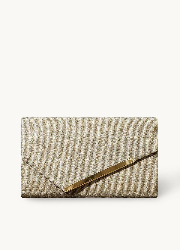 Gold envelope clutch bag on sale