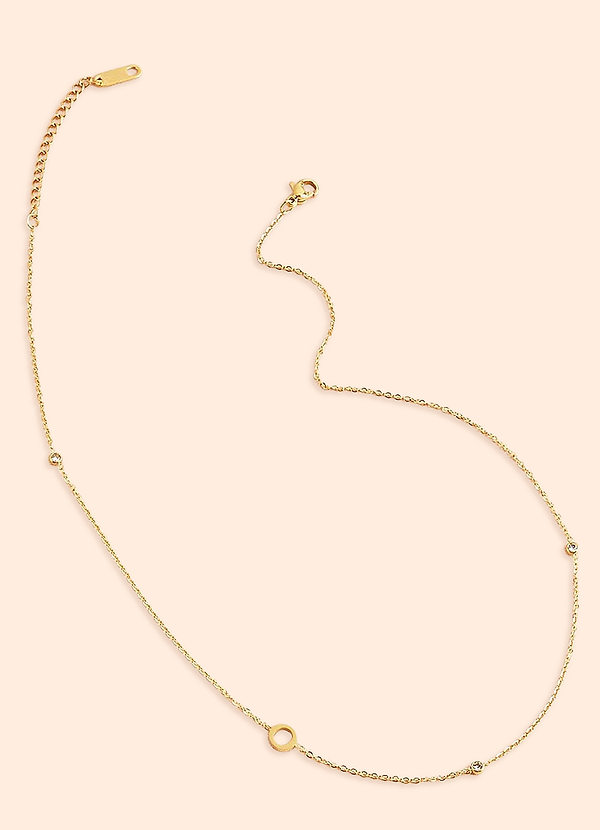 front Sideways Initial Letter Necklace