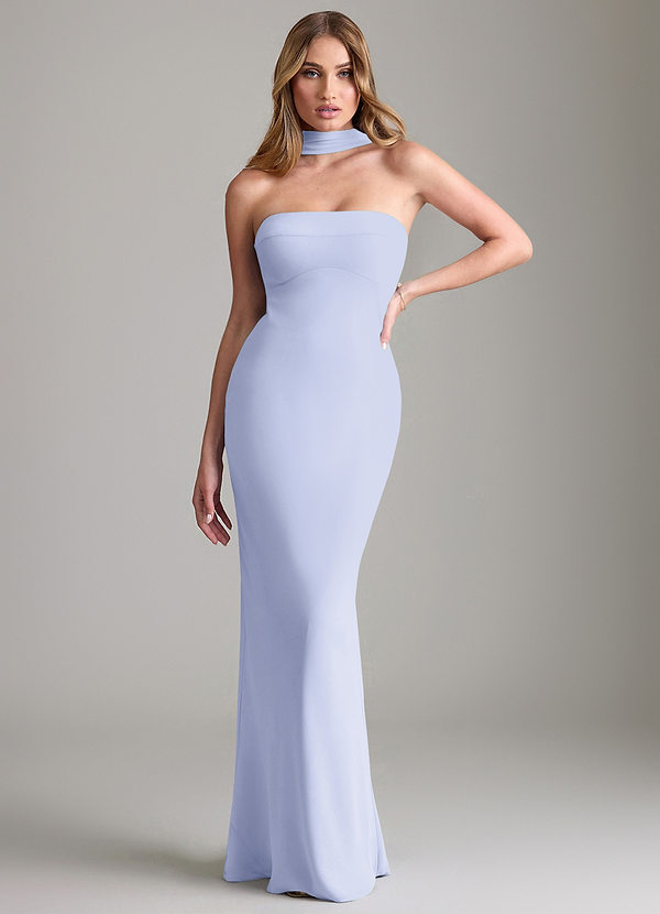 Azazie Lusinda Bruidsmeisjes Jurken Converteerbaar Jurk van Chiffon met Zeemeermin Off the Shoulder Lavendel image1