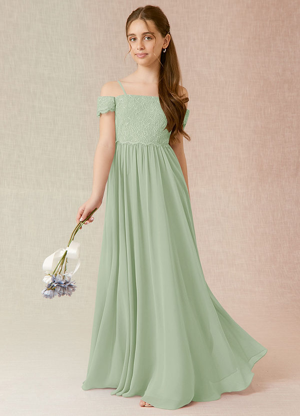 Dusty Sage Azazie Vidia Jbd Junior Bridesmaid Dresses 