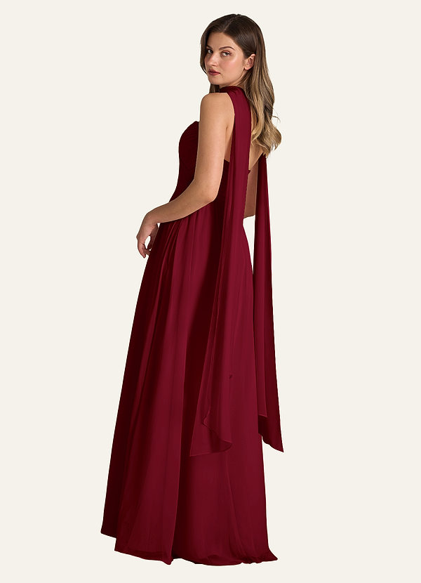 front Azazie Bijpassende kleur chiffon sjaal