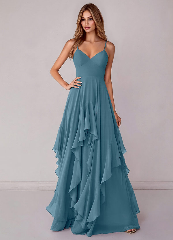 Azazie Zaina Bridesmaid Dresses Bermuda A-Line Chiffon Dress image1