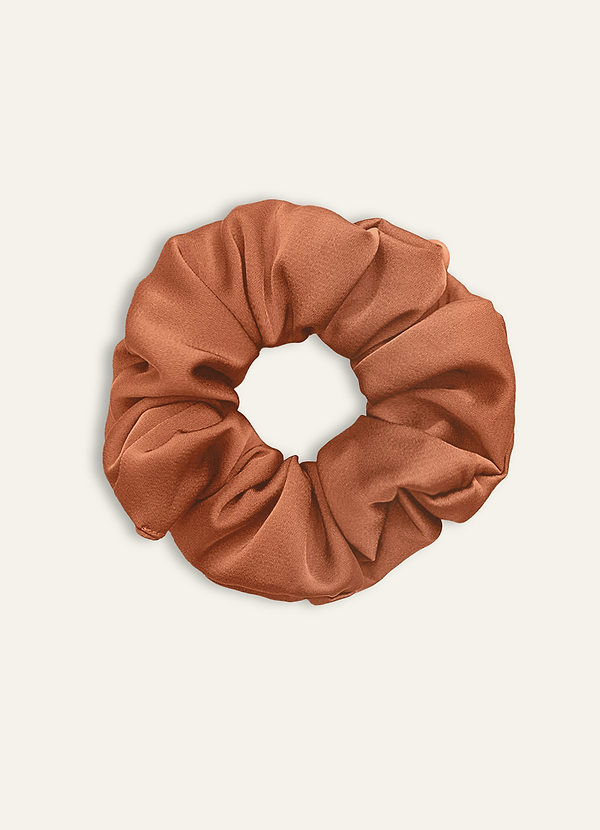 front Matching Color Bridesmaid Stretch Satin Over Size Scrunchies 3Pack