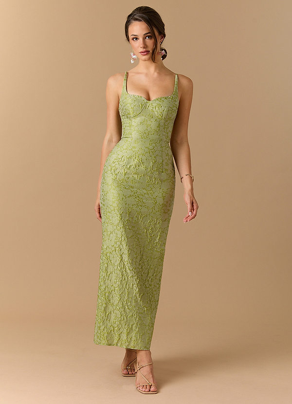 Paulina Light Chartreuse Maxi Dress image1