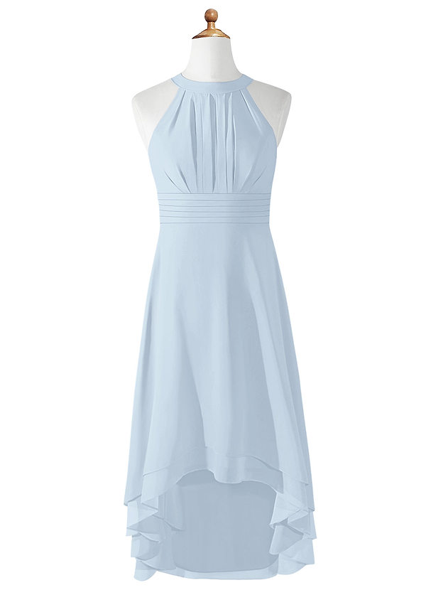 Vestidos De Dama De Honor Junior Con Escote Griego Y Largo Hasta El Suelo Niebla main image 1