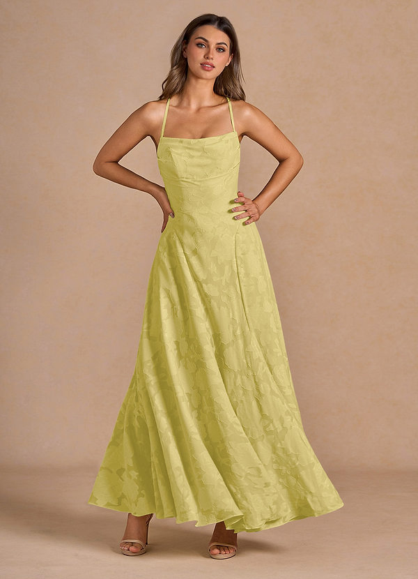 Marlo Pastel Yellow Corset Prom Dress image1