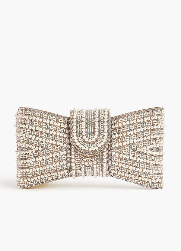 front Beaded Bowtie Clutch