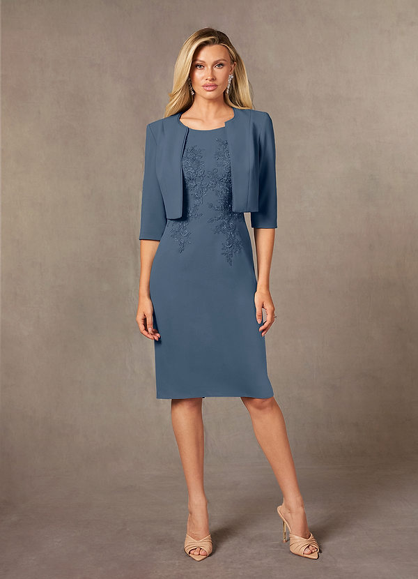 Azazie Ryne Mother of the Brides Dresses Twilight Sheath Lace Dress image1