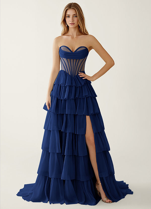 Liliannah Marin Lätt balklänning i chiffong/med strass image1