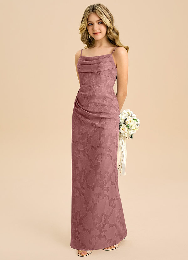 Azazie Mai Junior Klä av Tubklänning i Blommig Utbrändhet Plisserad image1