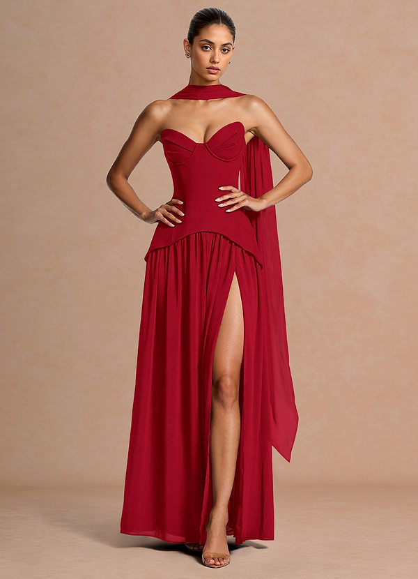 Liberty Cherry Red Maxi Dress image1