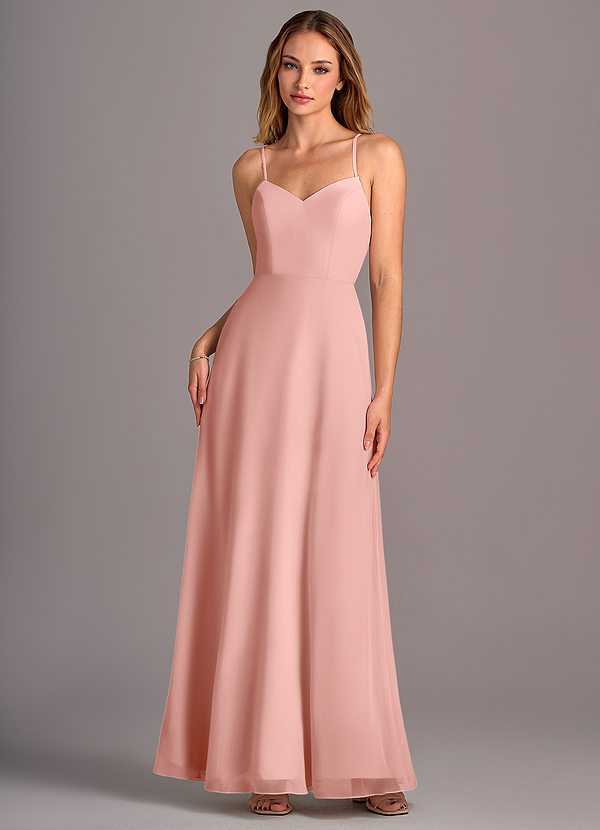 Azazie Mei Bridesmaid Dresses Rosette A-Line Chiffon Dress image1