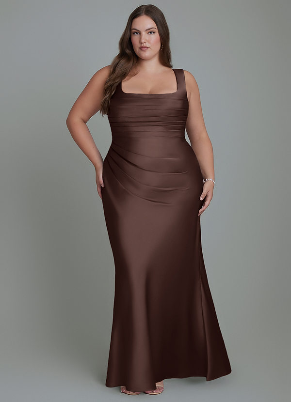Agustina Bridesmaid Dresses Ganache Mermaid Corset Stretch Satin Dress image1