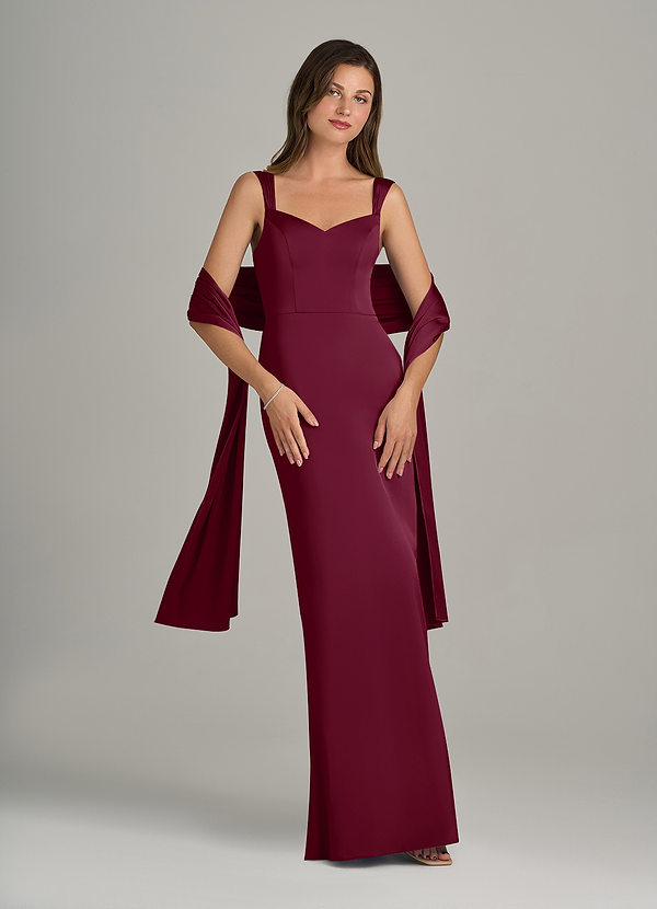 front Azazie Matching Color Stretch Satin Shawl