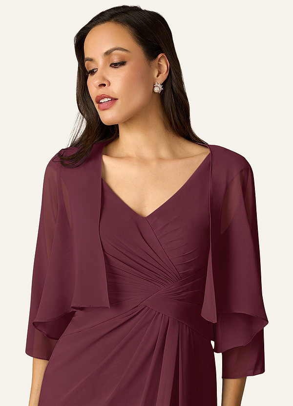 front Azazie Coprispalle In Chiffon Fisher In Colore Abbinato