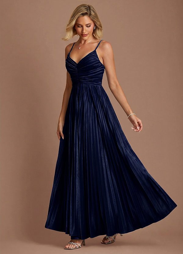 Robe Maxi Bleu Marine Foncé Sarah image1