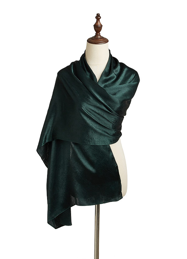 front Shiny Textured Shawl