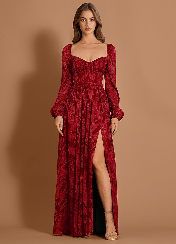 Aniyah Ruby Red Maxi Dress image1