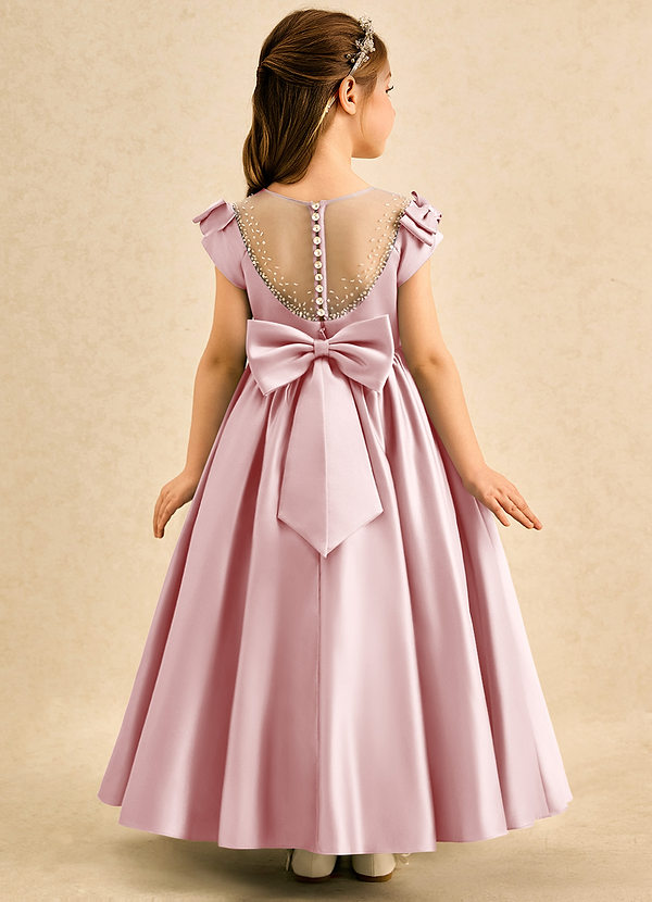 Azazie Toffee Klänningar för brudeflicka Klä Balklänning i Matt satäng Rosett image1