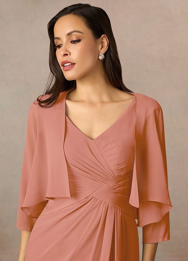 front Azazie Bijpassende Kleur Fisher Chiffon Omslagdoek