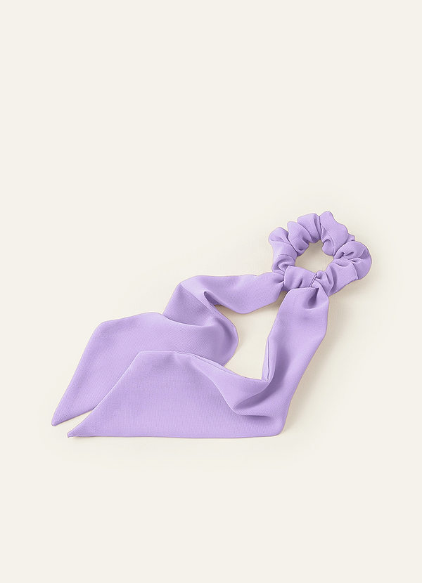 front Matching Color Chiffon Hair Scarf Scrunchie