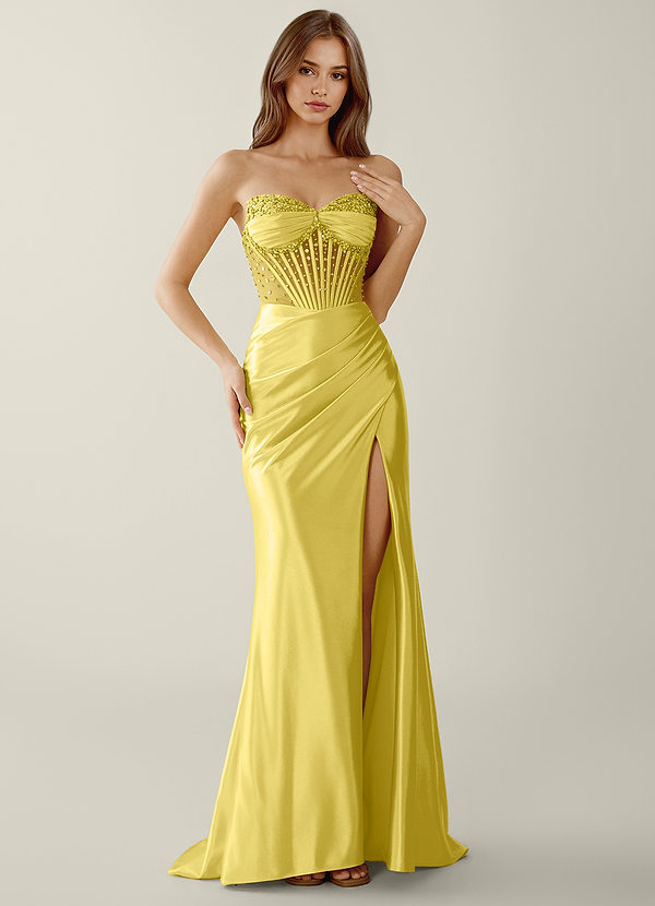 Willa Sorbetto Al Limone Abito da ballo a sirena con scollo a cuore e corsetto image1