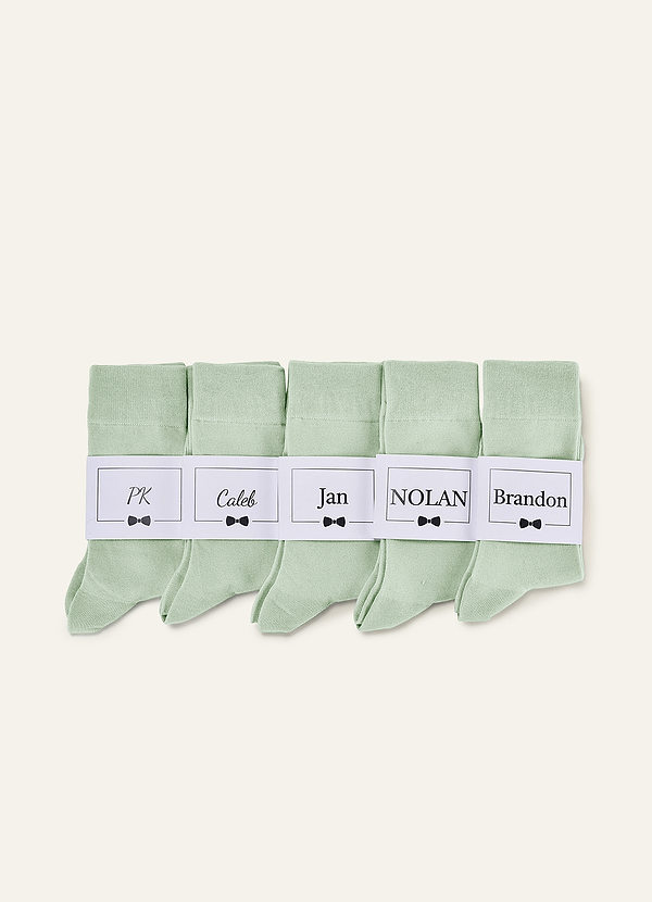 front Matching Color Women's Dress Socks with Personalized Label