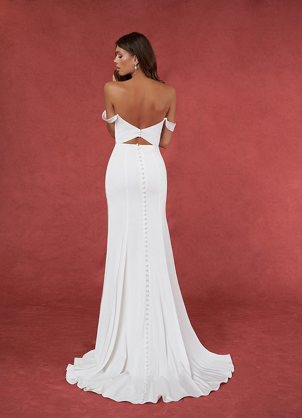 Azazie Moonlight Wedding Dress back