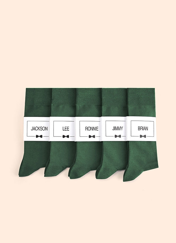front Farblich Passende Herrensocken Mit Personalisiertem Etikett
