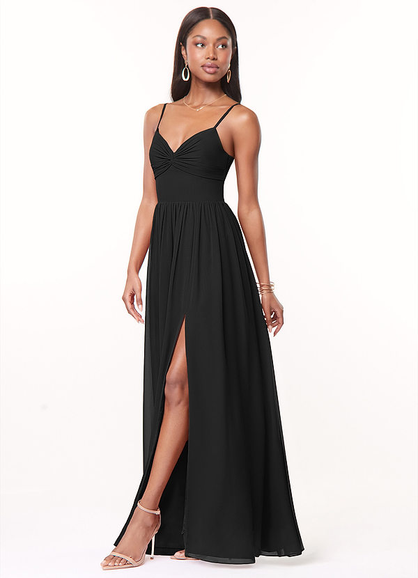 ANDRESD アンドレスド drape velour dress BLACK 3/4 Sleeve Wrap Bodice Full Skirt Black Velvet And Satin