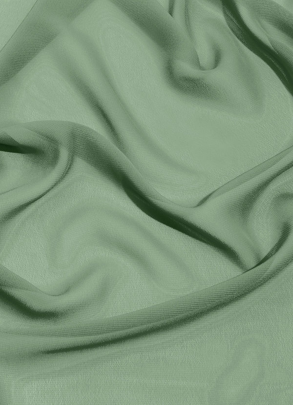 front Azazie Matcha Chiffon Fabric By the Yard