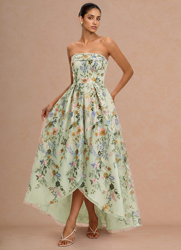 Lelia Light Green Maxi Dress image1