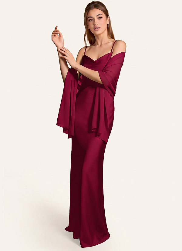 front Matching Color Aleena Chiffon Shawl