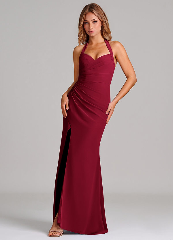 Azazie Emeria Suknie dla druhen Syrena Dekolt w kształcie serca Szyfon Do ziemi Sukienka image1