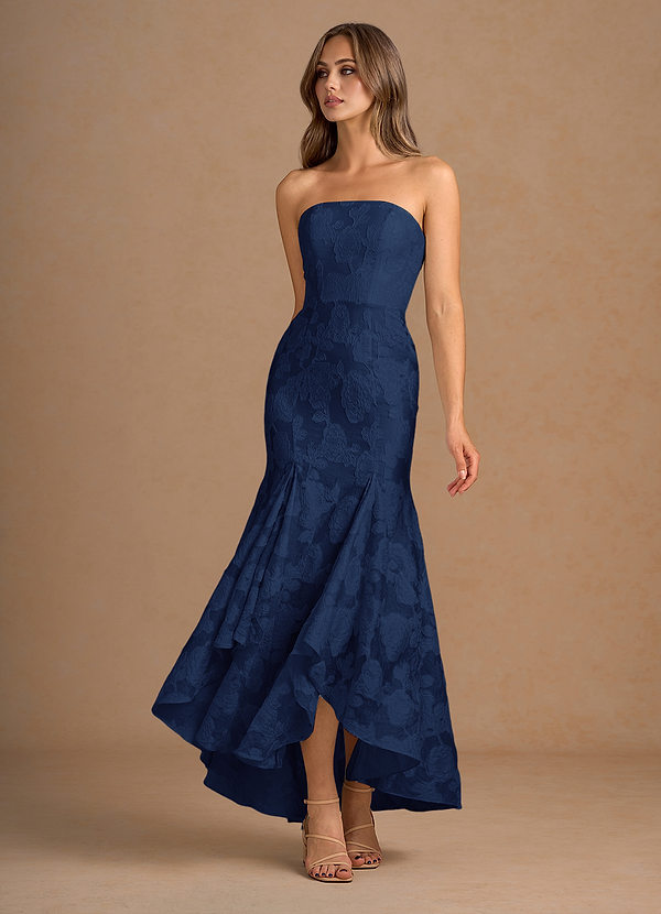 Avina Dark Navy Midi Dress image1