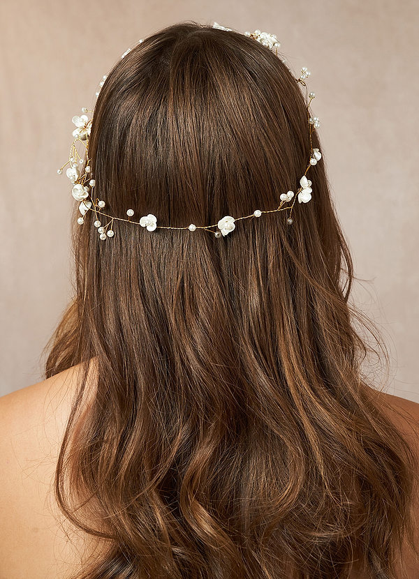 front White Floral Vine Headpiece