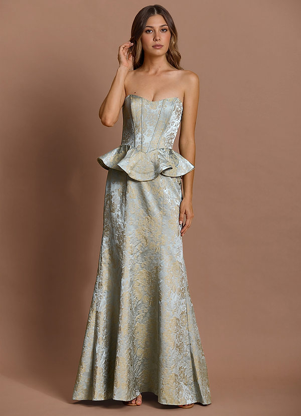 Vestido Azul Vintage Largo Coralie  image1
