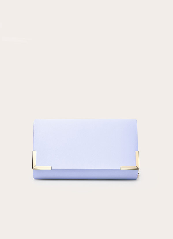front Pochette enveloppe en satin mat de couleur assortie